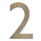 Architectural Mailboxes Brass 4 inch Floating House Number Antique Brass 2 3582AB-2 - alternate 1